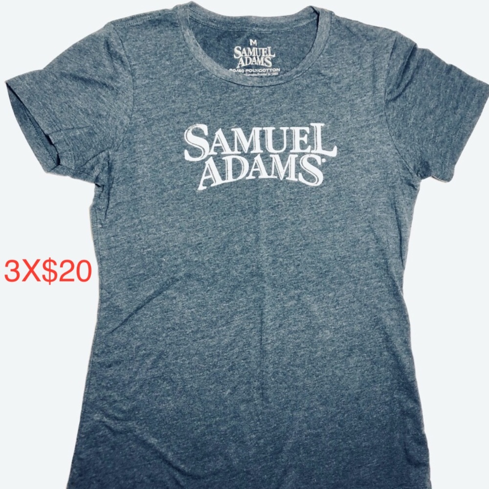 ❤️3X$20 Samuel Adams official wm heather blue Sz M